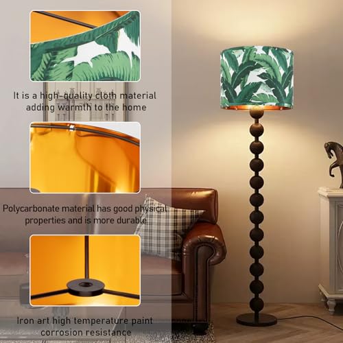 12 Inch Tropical Leaf Floral Lamp Shade Set of 2 (2 Count)
