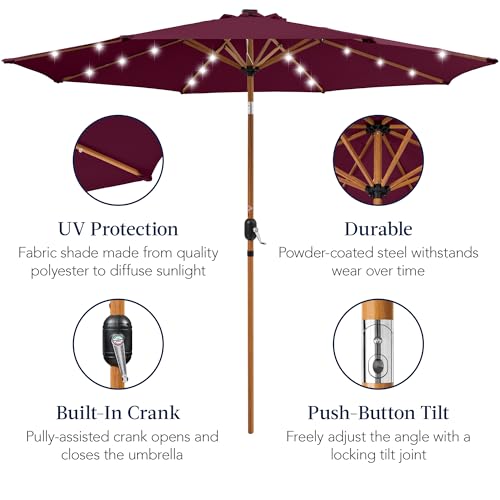 10ft Solar Market Patio Umbrella w