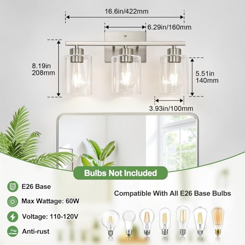3 Light Bathroom Light Fixtures