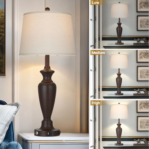 30" Tall Metal Table Lamps Set of 2 (2 Count)