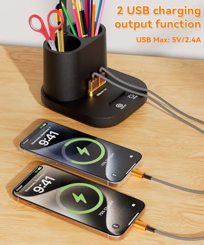 LED Desk Lamp for Dorm 2 USB Ports
