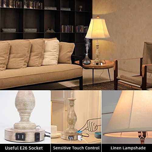 Farmhouse Table Lamp Touch Control 3