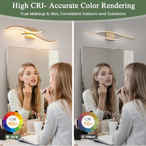 2 Packs Gold Bathroom Vanity Light Fixture