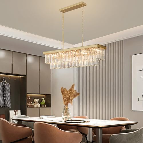 Gold Crystal Chandeliers for Dining Room