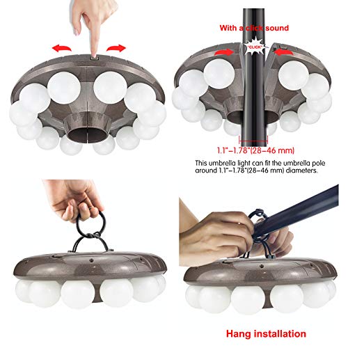 Patio Umbrella Lights Battery Operated