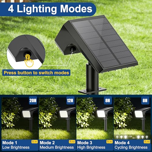 Solar Spot Lights Outdoor Waterproof IP65 (2 Count)