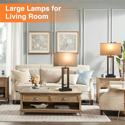 22" Tall Living Room Lamps for Night Stands (2 Count)