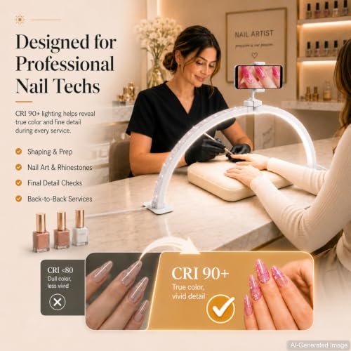 Half Moon Light for Nail Desk