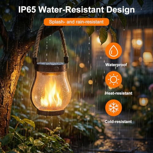Solar Lanterns Outdoor Waterproof 2 (2 Count)