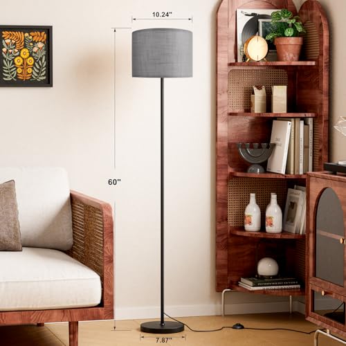 60'' Modern Floor Lamp with Shade