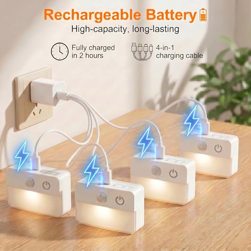 12 Pack Rechargeable Motion Sensor Stair Lights for Indoor (12 Count)