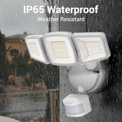 D2D Security Lights Motion Sensor Outdoor LED Flood Lights Remote 45W 5000K (2 Count)