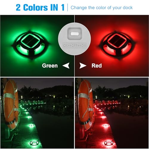 Solar Driveway Marker Lights Dock Marine Led Deck Outdoor 4 Pack (4 Count)