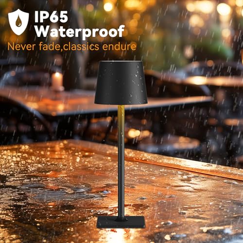 Black Cordless Table Lamps (4 Count)