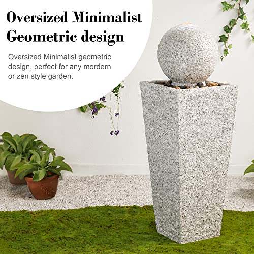 Outdoor Water Fountain with LED Light