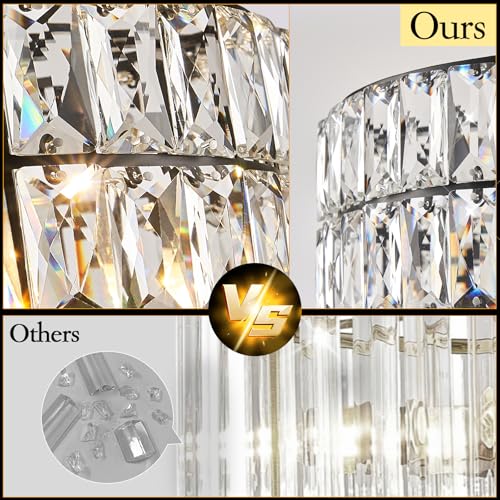 Black Crystal Chandelier 24" 8
