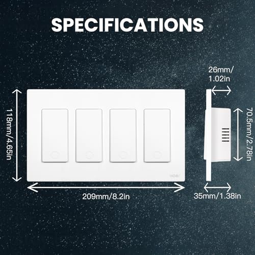 Star Ring WiFi Smart Light Switch (4 Count)