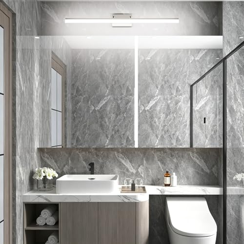 40 inch Modern Brushed Nickel Vanity Light Adjustable LED Bathroom Light Fixtures Over Mirror Rotatable Vanity Lighting 5500K