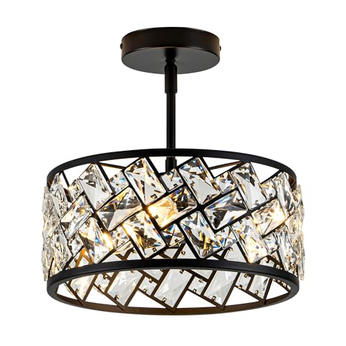 3 Light Crystal Ceiling Light Fixture