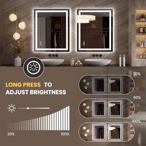 35.4"x29.9" LED Bathroom Mirror with Lights
