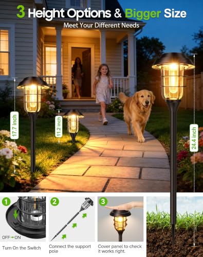 Solar Pathway Lights Outdoor (8 Count)