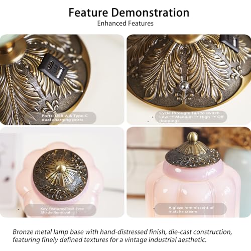 Vintage Touch Bedside Table Lamp