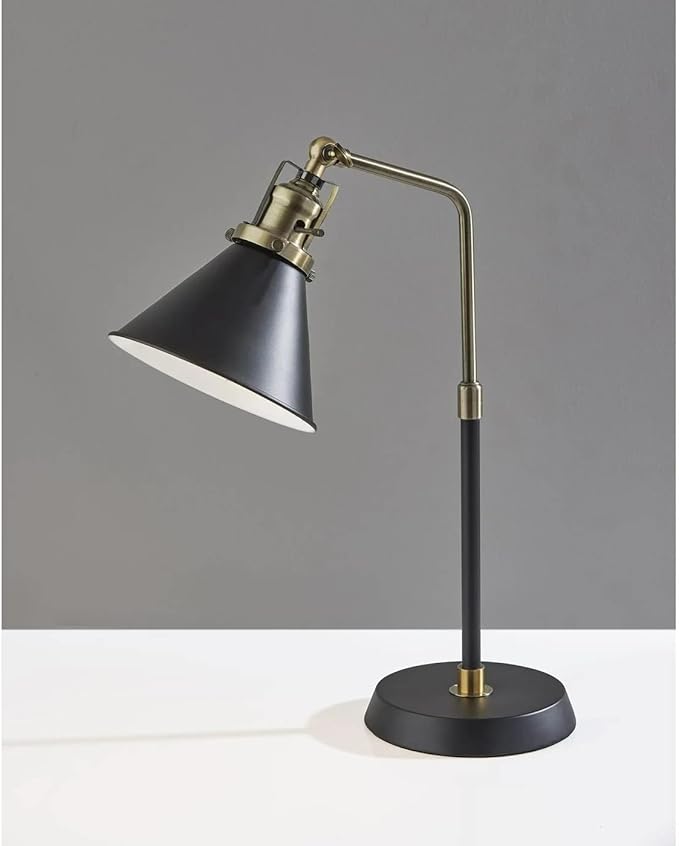 Adesso SL3740-01 Arthur Desk Lamp, Black and Gold