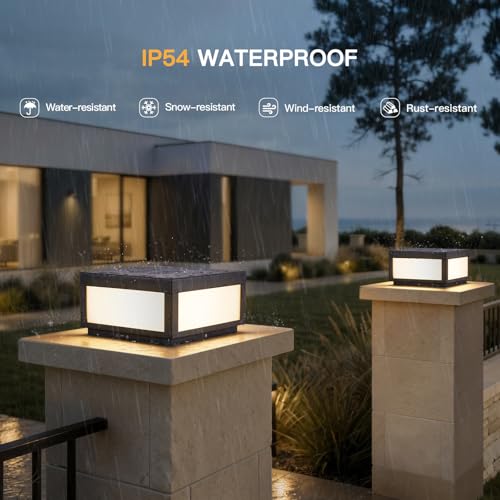 12" Outdoor Post Lights Hard Wired