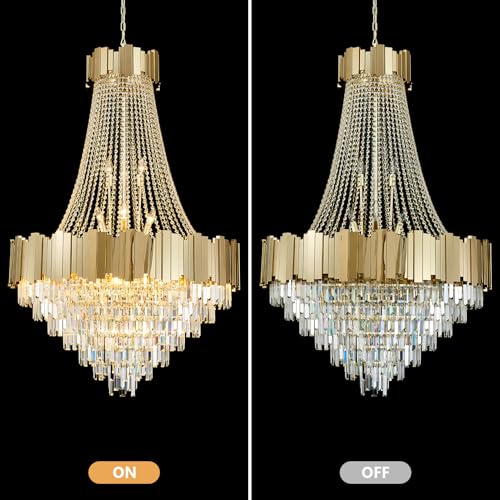 Large Gold Luxury Crystal Chandeliers