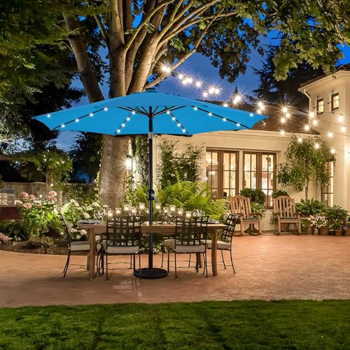 10FT Solar Patio Umbrella w
