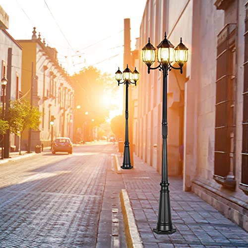 Outdoor Lamp Post Light with GFCI Outlet
