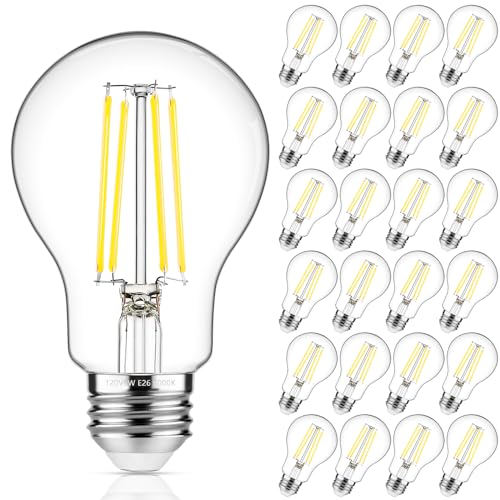 60W Equivalent E26 LED Filament Light Bulbs (24 Count)