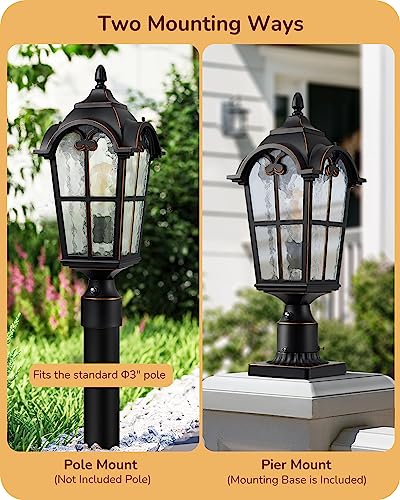 Large Size Dusk to Dawn Outdoor Post Light