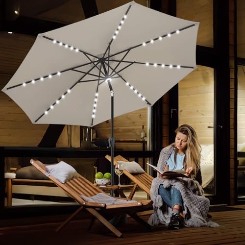 Solar Patio Umbrella with a Centre Light