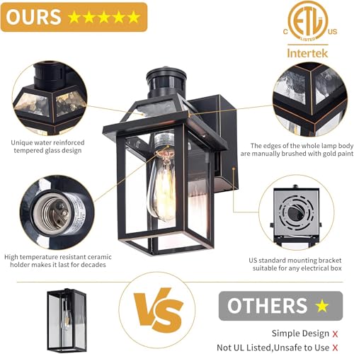 Porch Lights with GFCI Outlet