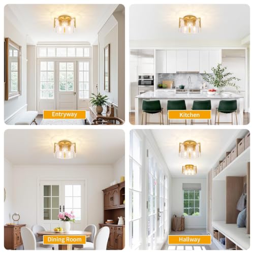 3 Light Semi Flush Mount Ceiling Light