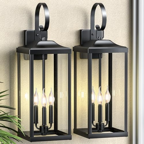 24" Extra Large Outdoor Wall Light Fixtures (2 Count)