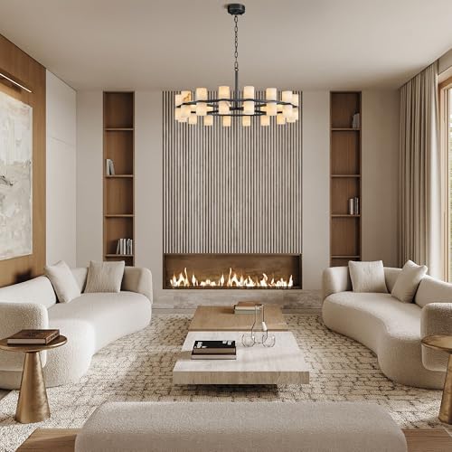 Alabaster Round Chandelier