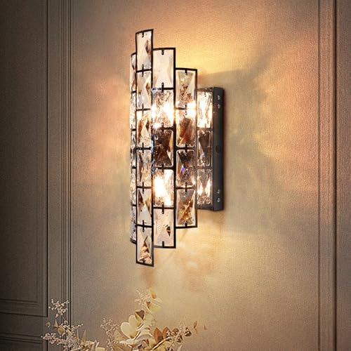 Black Crystal Wall Sconce