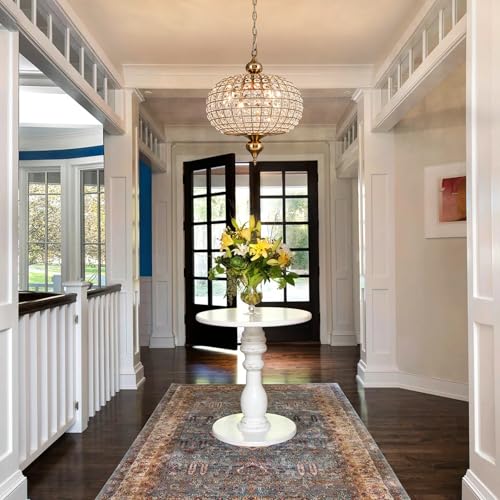 Vintage Crystal Globe Chandelier