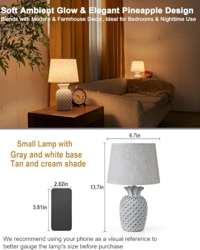 13" Small Rechargeable Cordless Table Lamp