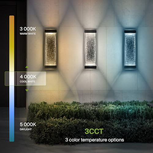 LED 18" Bubble Glass Wall Light Fixture (2 Count)