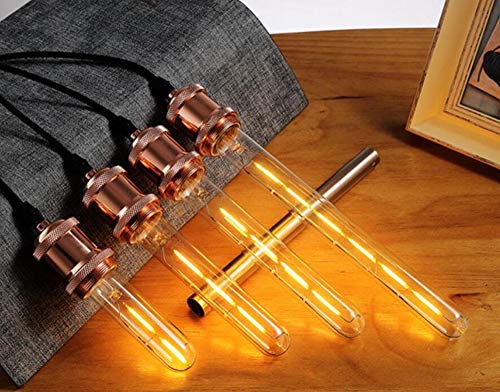 T225 Vintage LED Edison 4W Dimmable LED Tubular Filament Bulb 4 Watt (6 Count)