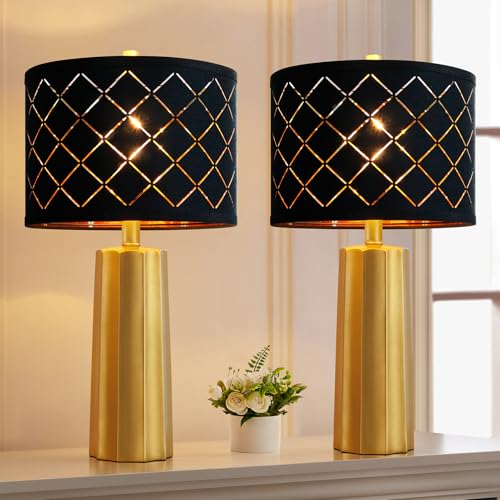 Set of 2 Modern Table Lamps for Living Room Bedroom (2 Count)