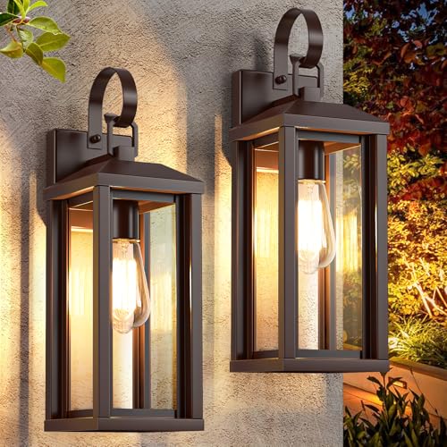 17" Brown Large Exterior Lighting Fixtures 2Pack (2 Count)