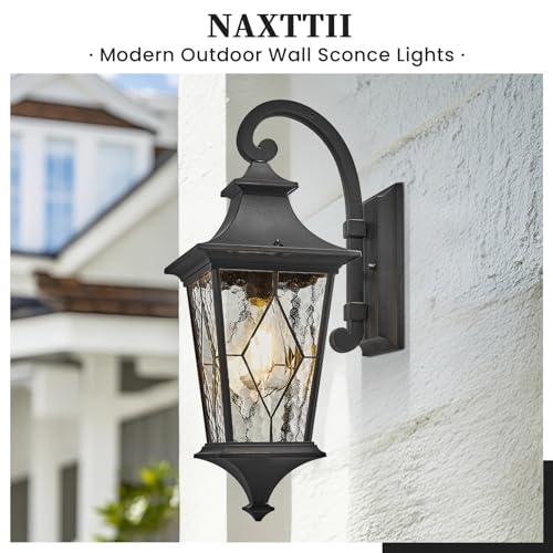 Porch Light Outdoor 14.5 Inch Black Exterior Light Fixtures 2 (2 Count)
