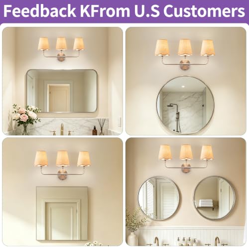 Bathroom Vanity Light Fixtures (Silver)