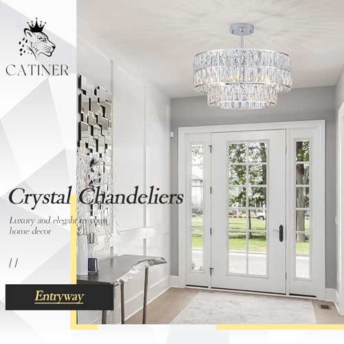Chrome Crystal Chandelier 20" 6