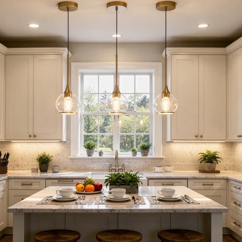 Gold Pendant Light Kitchen Island