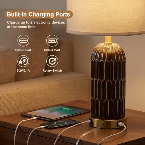 22.5" Bedside Table Lamps Set of 2 (2 Count)